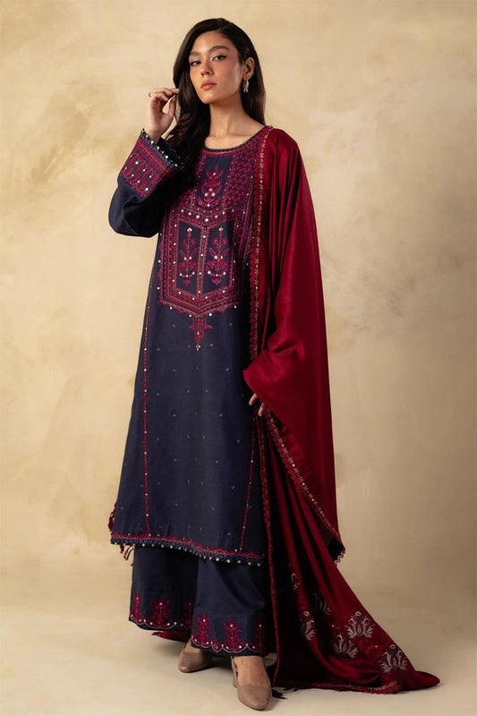 Designer Dress - 3 PC Lawn Suit Set Ready to Wear With Machine Embroidery