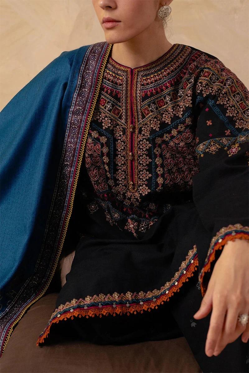 Designer Dress - 3 PC Lawn Suit Set Ready to Wear With Machine Embroidery