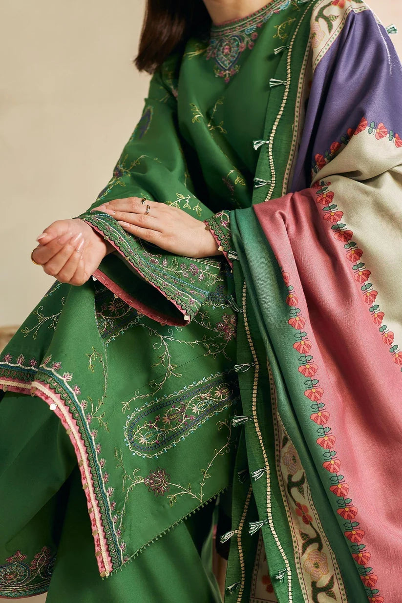 Designer Dress - 3 PC Lawn Suit Set Ready to Wear With Machine Embroidery