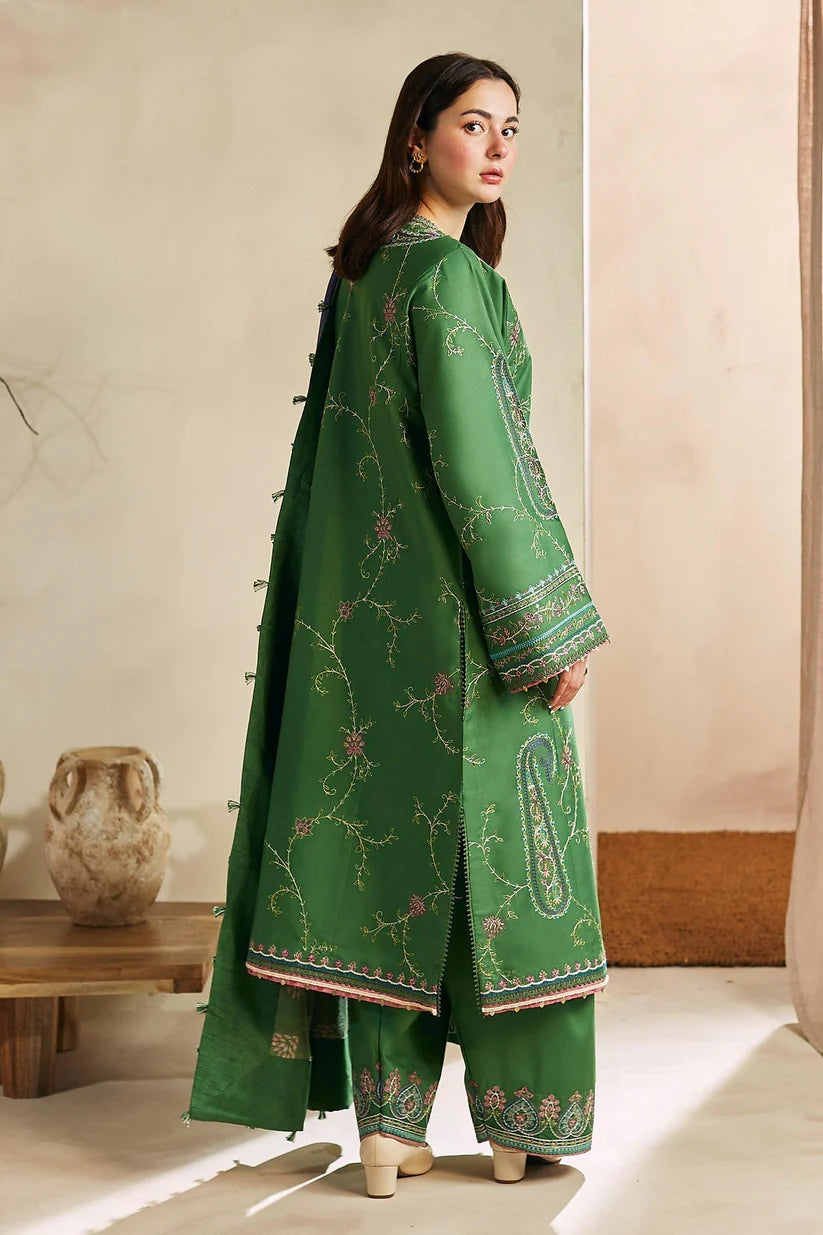Designer Dress - 3 PC Lawn Suit Set Ready to Wear With Machine Embroidery
