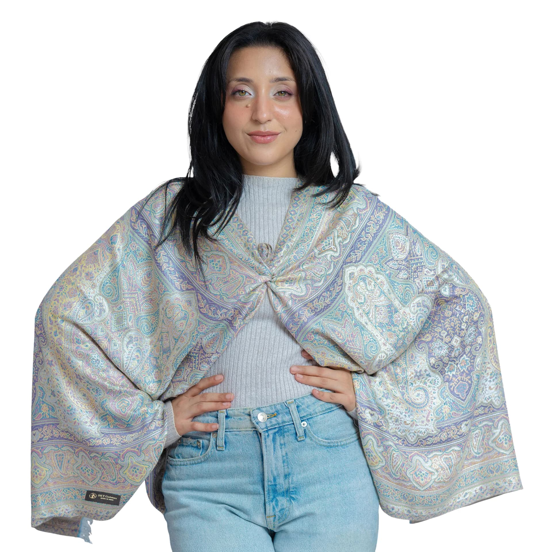 Imperial Paisley Cashmere Shawl – Light Lilac