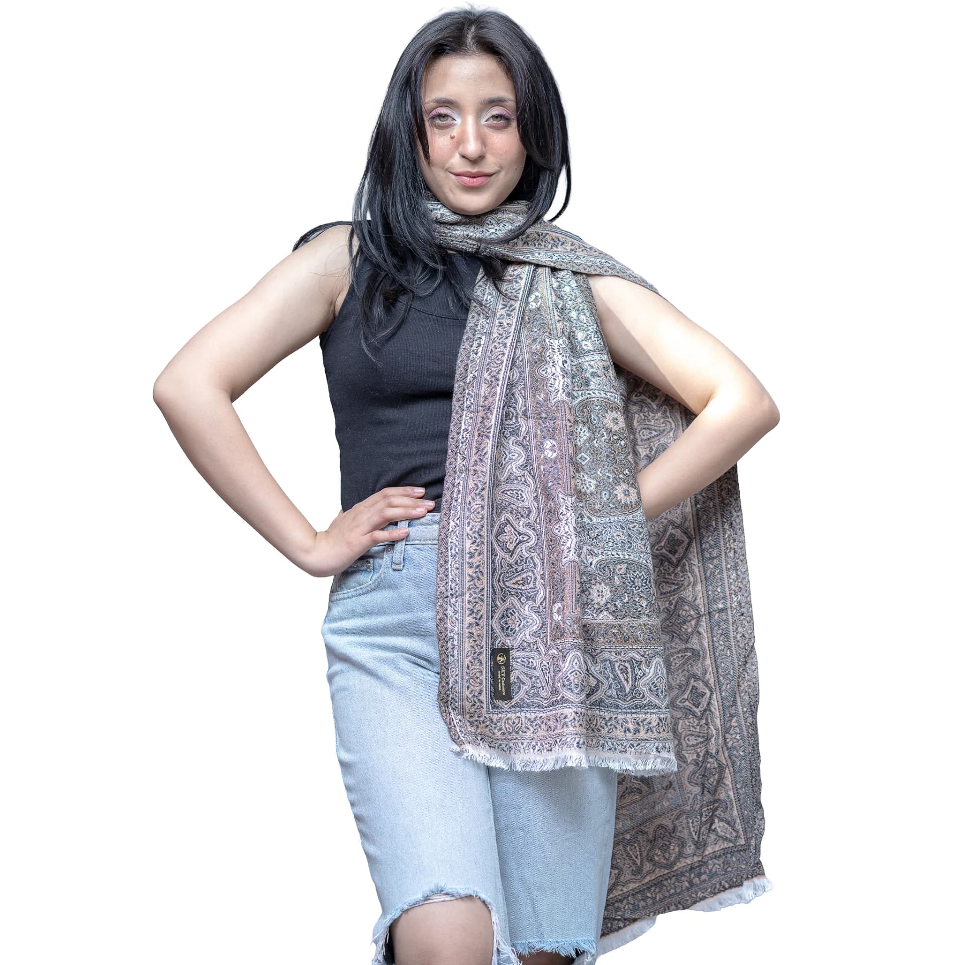 Imperial Paisley Cashmere Shawl – Antique Gold