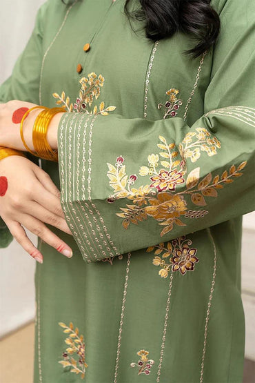 Designer Dress - 3 PC Ready to Wear Lawn Suit Set With Machine Embroidery
