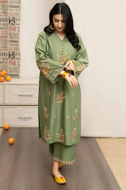 Designer Dress - 3 PC Ready to Wear Lawn Suit Set With Machine Embroidery