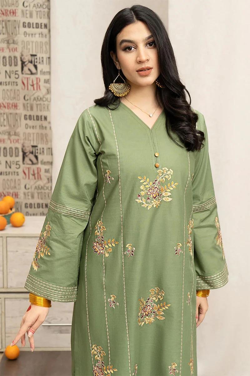 Designer Dress - 3 PC Ready to Wear Lawn Suit Set With Machine Embroidery