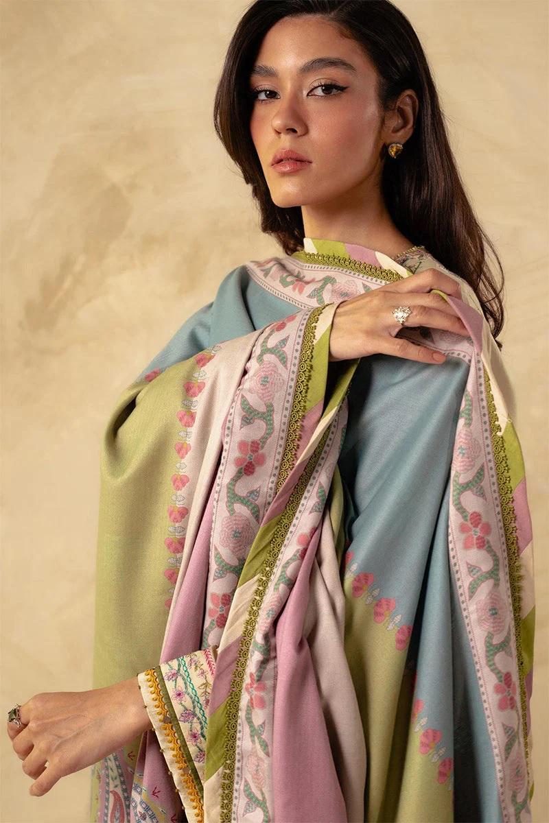 Designer Dress  - 3 PC Embroidered Lawn Suit Ready to Wear With Machine Embroidery
