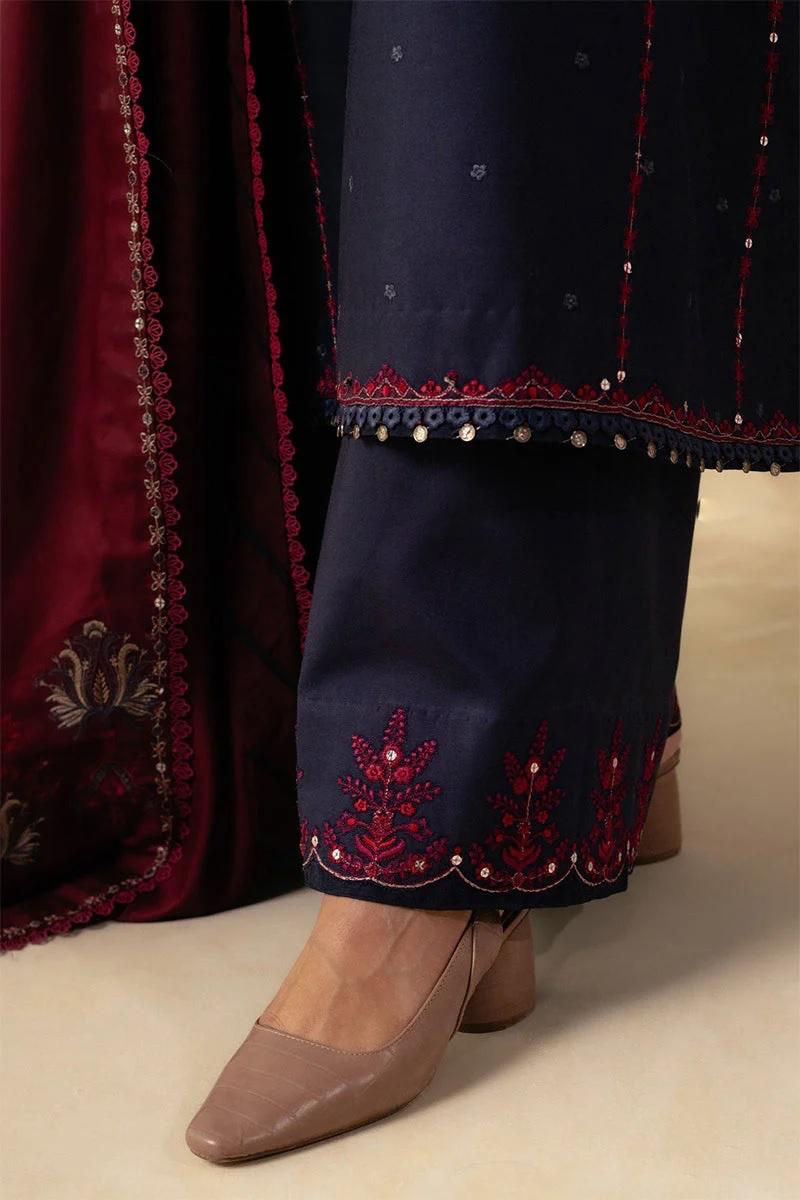 Designer Dress - 3 PC Lawn Suit Set Ready to Wear With Machine Embroidery