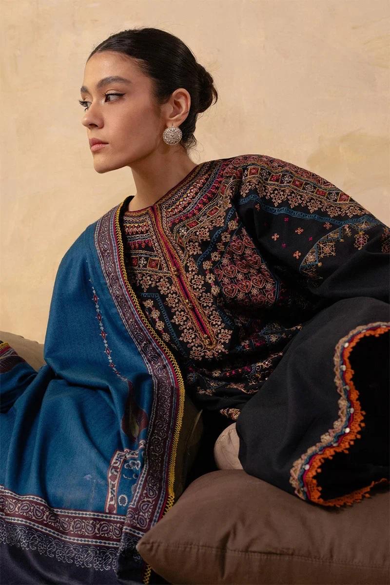 Designer Dress - 3 PC Lawn Suit Set Ready to Wear With Machine Embroidery