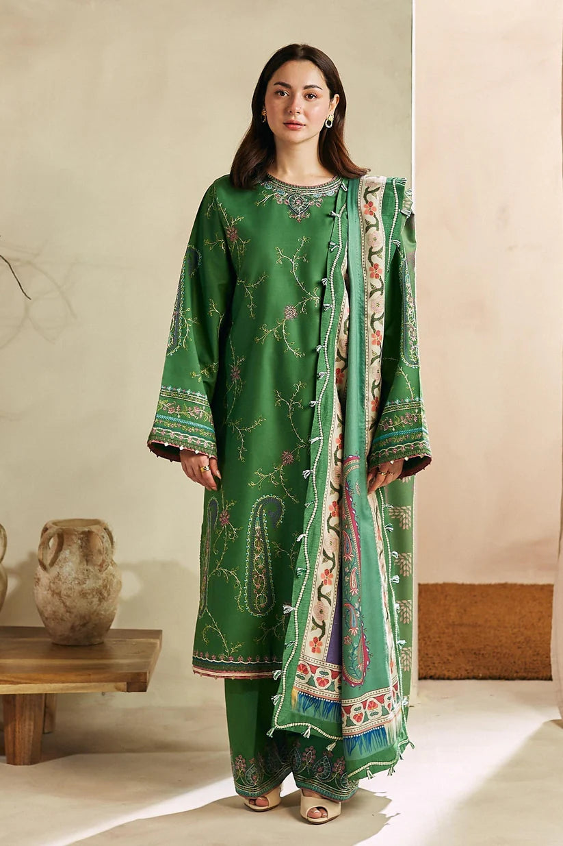 Designer Dress - 3 PC Lawn Suit Set Ready to Wear With Machine Embroidery
